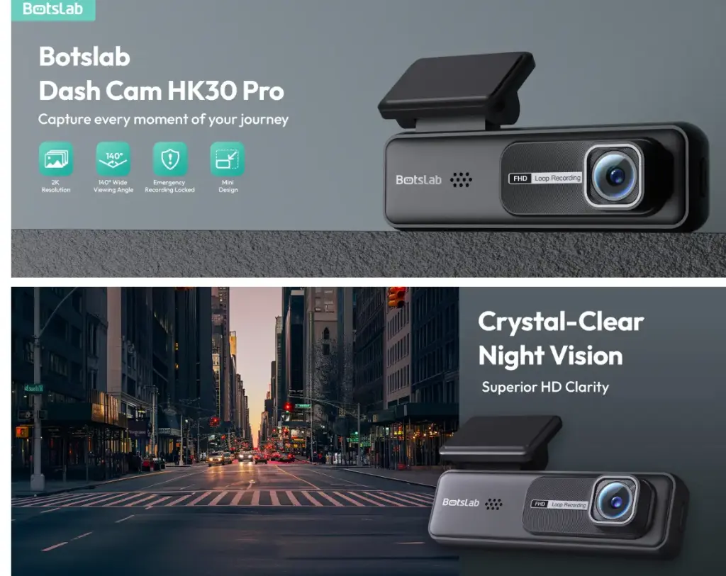 BOTSLAB Dash Cam Hk30 PRO