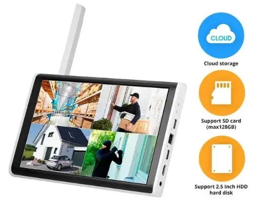 [NVR-ECRAN/WIFI] NVR avec écran + WIFI (*Compatible caméras solaire)